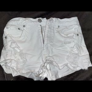White Jean shorts